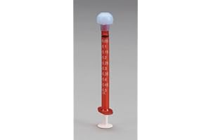 BAXA ExactaMed Oral Liquid Medication Syringe 0.5cc/0.5mL 10/PK Amber Medicine Dose Dispenser with Cap Exacta-Med Baxter Comar Latex Free