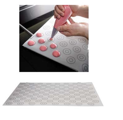 Click Here to See More Images De Buyer Nonstick Silicone Macaroons Mat With 44 Marks