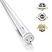 Hyperikon T8 T10 T12 LED Light Tube 4FT, 18W (40W-50W Equiv.), Dual-End Powered, Ballast Bypass, F48T8 Fluorescent Replacement, 2240 Lumens, 5000K, Frosted, Garage, Warehouse, Shop Light - 4 Pack