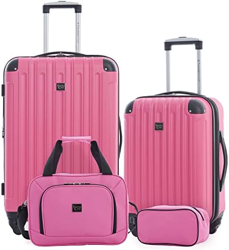 Travelers Club Midtown Hardside 4-Piece Luggage Travel Set, Bubble