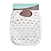 aden + anais Silky Soft Metallic Snap Bib, 100% Viscose Bamboo Muslin, Soft Absorbent 3 Layers, Adjustable, 9” X 13”, 3 Pack, Skylight Birch