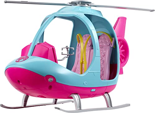 Barbie Helicopter, Pink and Blue with Spinning Rotor, for 3 to 7 Year Olds (Amazon Exclusive)