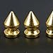 RUBYCA 12MM 20 Sets Metal Tree Spikes and Studs Metallic Screw-Back for DIY Leather-Craft Gold Color