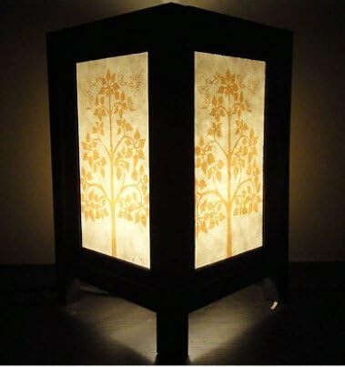 NAVA CHIANGMAI Thai Handmade Thailand Lotus Peaceful Art Bedside Table Lamp