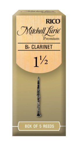 Dâ€™Addario Woodwinds Mitchell Lurie Premium Bb Clarinet Reeds, Strength 1.5, 5-pack - RMLP5BCL150
