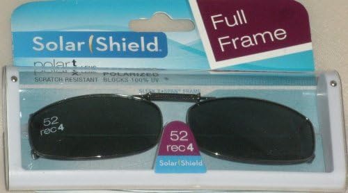 Solar Shield 52 Rec 4 Polarized Clip On Sunglasses by Dioptics Inc