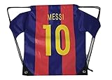 JerzeHero Barcelona Messi #10 Soccer Jersey Shape Drawstring Bag Backpack Gym Bag ✓ Premium Unique Design (Pack of 1, Barcelona Messi #10)