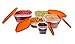 20 Pc Reusable Plastic Food Storage Containers - Lunch Boxes w/Airtight Lids (Orange)