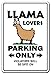 LLAMA LOVERS Parking Sign animal zoo rights herd breeder | Indoor/Outdoor | 12