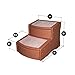Pet Gear Easy Step II Pet Stairs, 2 Step for Cats/Dogs up to 75-pounds, Portable, Removable Washable Carpet Tread, Pecan