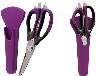 Premium Multifunction Kitchen Scissors Heavy Duty and Ultra Sharp Stainless Steel Blades Kitchen Shears