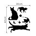 Iuhan Fashion Cats Butterfly Wall Stickers Art Decals Mural Decor Home DIY