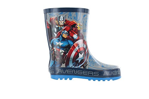 Boys Marvel Avengers Grey & Blue Wellies Wellington Rain Boots Sizes UK Kids 12