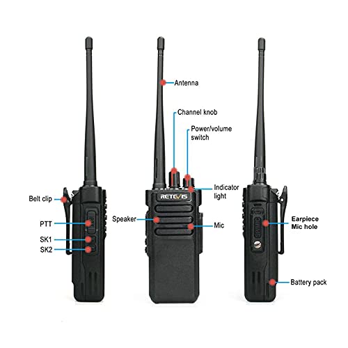 Retevis RT29 Military Grade Walkie Talkies Long Range,Heavy Duty 2 Way