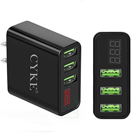CYKE 3-Port USB Wall Charger with LED Display