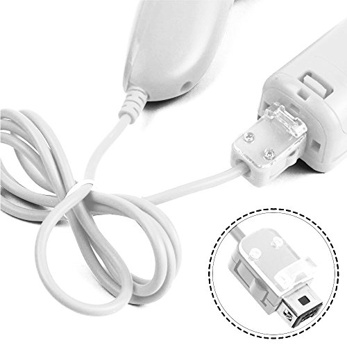 Maexus Motion Plus Wii Remote and Nunchuck Combo Controller with Wrist Strap for Nintendo Wii Game Console - White - Thumbnail 6