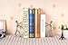 Heavy Duty Stainless Steel Art Bookends, Non-skid, Metal Book Ends for Shelves, Book Support, Book Stopper for Books, Movies, Magazines, Video Games, 7.28 x 6.1 x 2.75 inches, Silver, 2 Pairs/4 Pieces