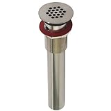 DECOLAV 9295-SN Grid Drain with Overflow, Satin Nickel