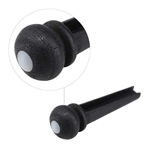 image for sunflower Guitar Bridge Pins 6PCS Ebony Guitar Bridge Pins Inlaid Whit