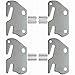 CAFORO #10 Hook Plates for Wooden Beds Frame Bracket Headboard Footboard with Pin Replacement Wooden Bed Parts or New Bed Constructions - Set of 4