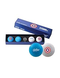 Volvik Vivid Marvel - Pelotas de golf (4 unidades), diseño de Iron Man