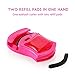 Koalago Portable Eyelash Curler, No Heated Eyelash Hair Curler With Refill Pads, Super Portable Eye Lash Curler (Pink)