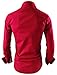 Tom's Ware Mens Premium Casual Inner Contrast Dress Shirt TWNMS310S-1-WINE-XL
