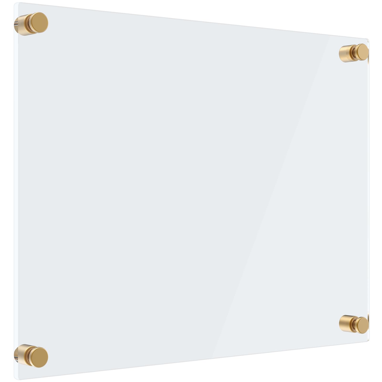 Photo 1 of MaxGear Acrylic Dry Erase Board 16"x12" – Wall Mounted Frameless Whiteboard with Marker Holder, Markers & Eraser, Floating Non-Magnetic Writing Board for Office, School, Home, or Restaurant