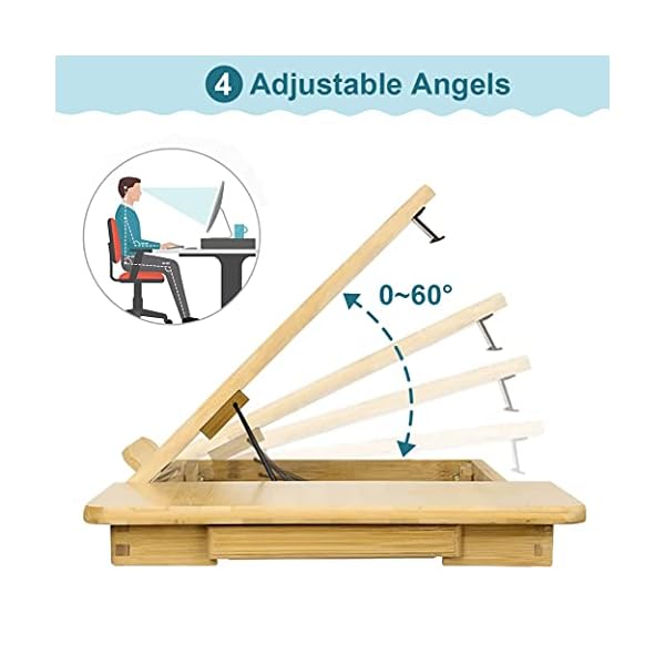 Zipom-100-Portable-Bamboo-Laptop-Stand-Foldable-Desk-Notebook-Table-Laptop-Bed-Tray-Bed-Table-Flower-Style-design-play-games-on-bed-Table-with-Drawer-flat-275in Zipom 100% Portable Bamboo Laptop Stand Foldable Desk Notebook Table Laptop Bed Tray Bed Table, play games on bed Table…