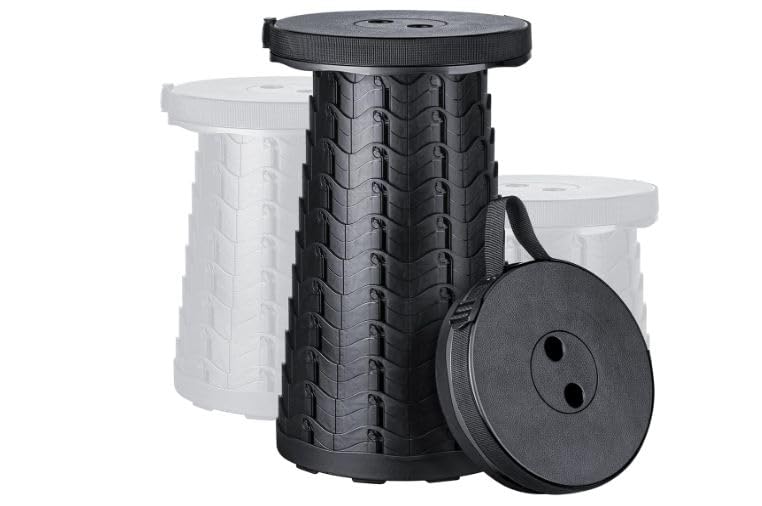 Foldable Stool with Carrying Case, Black