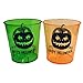 Halloween Shot Glasses - Durable Plastic - 1 Oz. - With Happy Halloween Design - 24 Pack - 12 Pieces Green, 12 Pieces Orange - Perfect For Parties - Get Dressed Up & Drunk