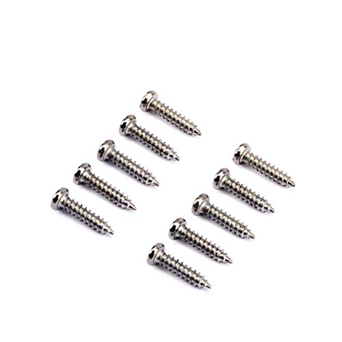 YOMIUP 50 PCS Tuning Peg Tuning Key Screws Machine Heads Guitar Tuner Mounting Screws for Electric Acoustic Guitar Bass 11 x 2 mm (Silver) - Thumbnail 3