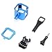 Nechkitter Aluminum Frame Mount for GoPro Hero 5 Session 4 Session Hero Session, CNC Aluminum Alloy Solid Protective Case with Wrench -Blue