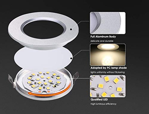 image for ALOVECO LED RV Boat Ceiling Light 12V LED Recessed Cabinet Lights Wate