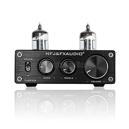 Nobsound Mini 6J1 Vacuum Tube Preamplifier Hi-Fi Stereo PreAmp Treble & Bass & Volume Control (Black) - Thumbnail 2