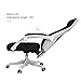 Hbada Office Adjustable Chair, High Back with Breathable Mesh Recline Desk Chair, White