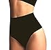 ShaperQueen102B Thong - Womens Best Tummy Control Cincher High-Waist Shapewear Trainer Body Shaper Girdle Faja Sexy Underwear (M, Black)