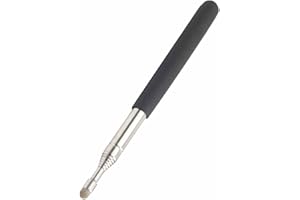 AIKESIWAY Retractable Pointer Stick for Teachers - Telescopic Stylus for Touchscreens, Classroom Reading & Presentations, Extendable Teaching Tool, Essential School Supplies- Extends 39.4'' (Black)
