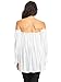 Anna-Kaci Womens Semi Sheer Boho Peasant Long Sleeve Off the Shoulder Top, White, X-Large