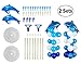 2 Sets Balloon Column Stand Base and Pole Kit - Blue Ocean Dolphins Theme - 5 Feet Height Balloon Towers for Birthday Wedding Party Decoration