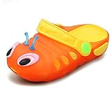 DADAWEN Boy's Girl's Jelly Cartoon Caterpillar Peep Toe Sandals
