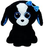 Ty Tracey Dog Plush, Black/White, Medium
