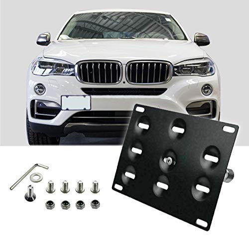 Fudoray Front Bumper Tow Hook License Plate Mount Holder Frame Bracket Mounting for BMW F30 F31 F10 F07 F11 F15 F16 F22 F25 F26 F32 F33 F36 525i 328i 528i 320i 428i 330i