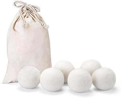 Wool Dryer Balls by MYELEFUN 6-Pack, Best XL Premium Reusable Natural Fabric Softener