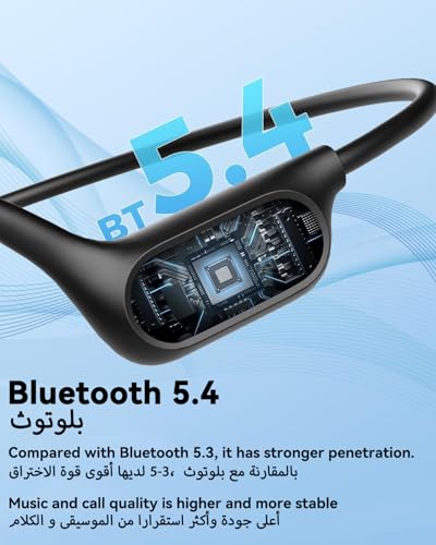Swimming Headphones, Bone Conduction Headphones, Open Sports Earphones Wireless Bluetooth 5.4 Built-in MP3 player 32G Memory IPX8 Waterproof Earphones for Swimming