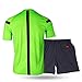 Shinestone Referee Shirts, Men's Soccer Football Sports Referee Umpire Shirt Uniform Jersey Costume Short Sleeves Wicking and Quick Drying for Sports