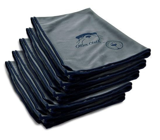 Large Extra Fine Microfiber Glass Polishing Cloth (5 Pack) – 65x50 cm – Premium Quality Lint-Free Cleaning Cloth for Stemware, Windows – Streakfree Results (Grey)