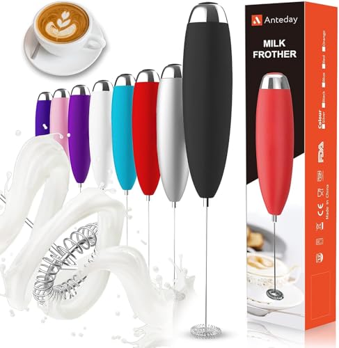 Elektrischer Milchaufschäumer, Handgerät für Kaffee, verbesserter langlebiger, geräuscharmer Motor, elektrischer Schneebesen, MiniGetränkemixer, Schau