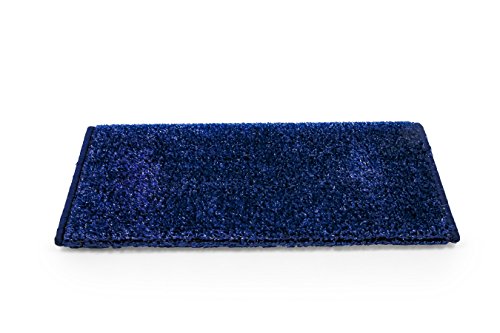 Camco RV Wrap Around Turf Step Rug | Help Trap Dirt, Leaves, and More | Easy to Install | Easy to Clean | Blue (42916)