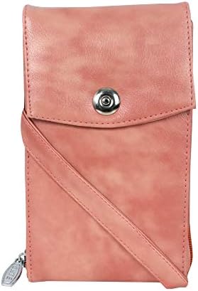 Small Leatherette Crossbody Lightweight Mobile Shoulder Bags for Women,Smartphone Wallet Purse with Adjustable Strap